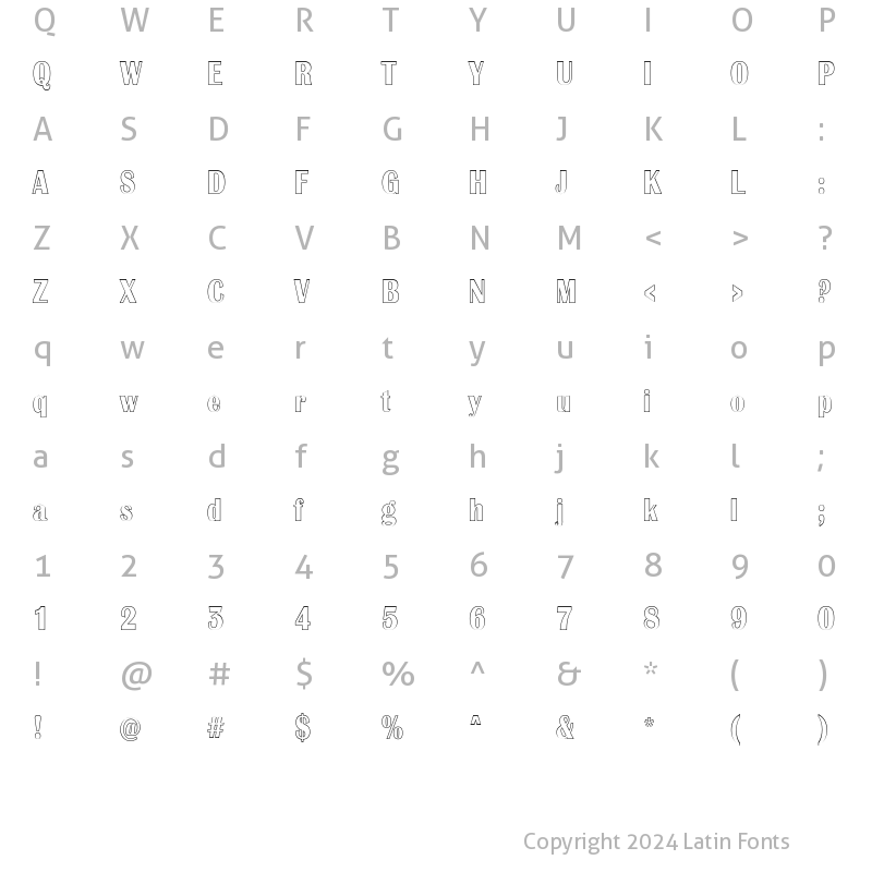 Character Map of a_AlbionicNrOtl Regular