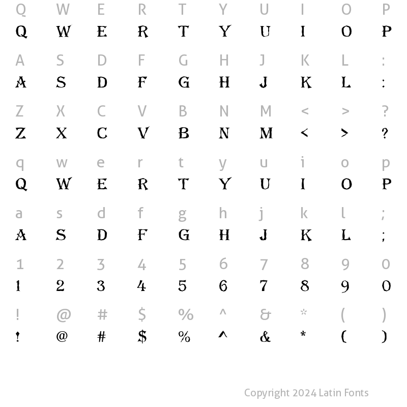 Character Map of a_AlgeriusBrk Regular