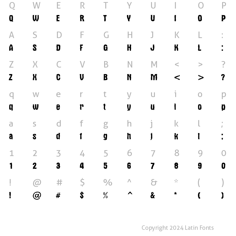 Character Map of a_AlternaBrk Demi