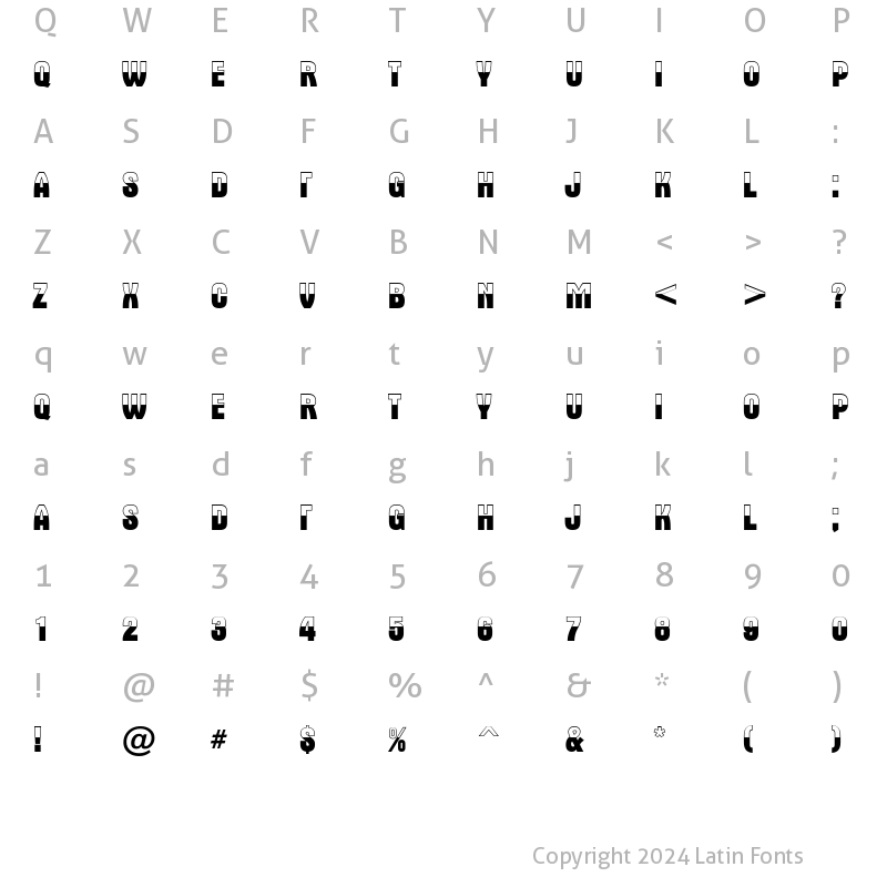 Character Map of a_AlternaTitulB&W Regular