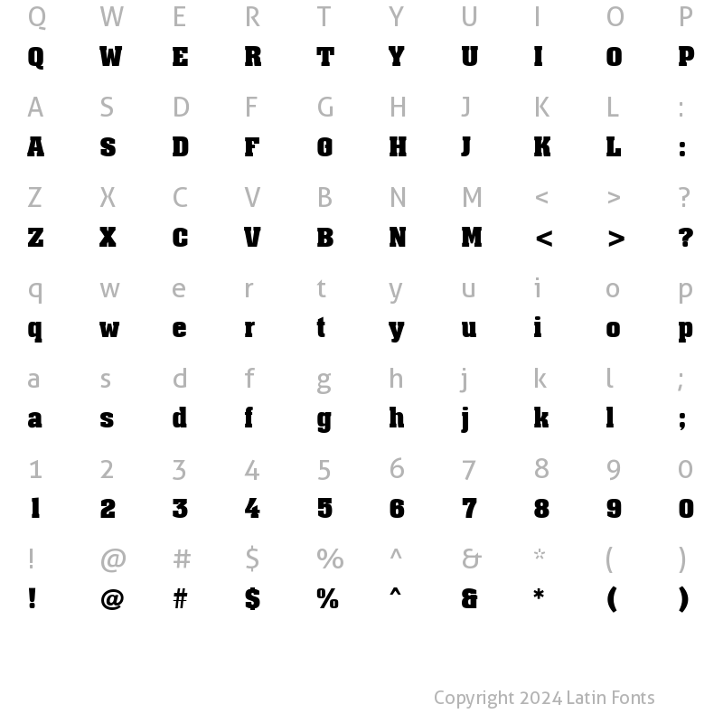 Character Map of a_Assuan Bold