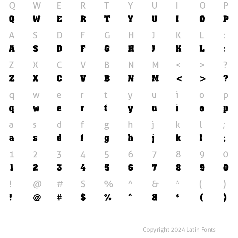 Character Map of a_AssuanBrk Bold