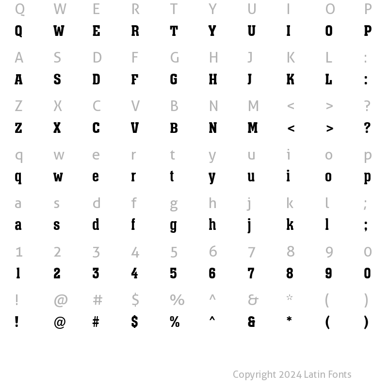 Character Map of a_AssuanNr Medium