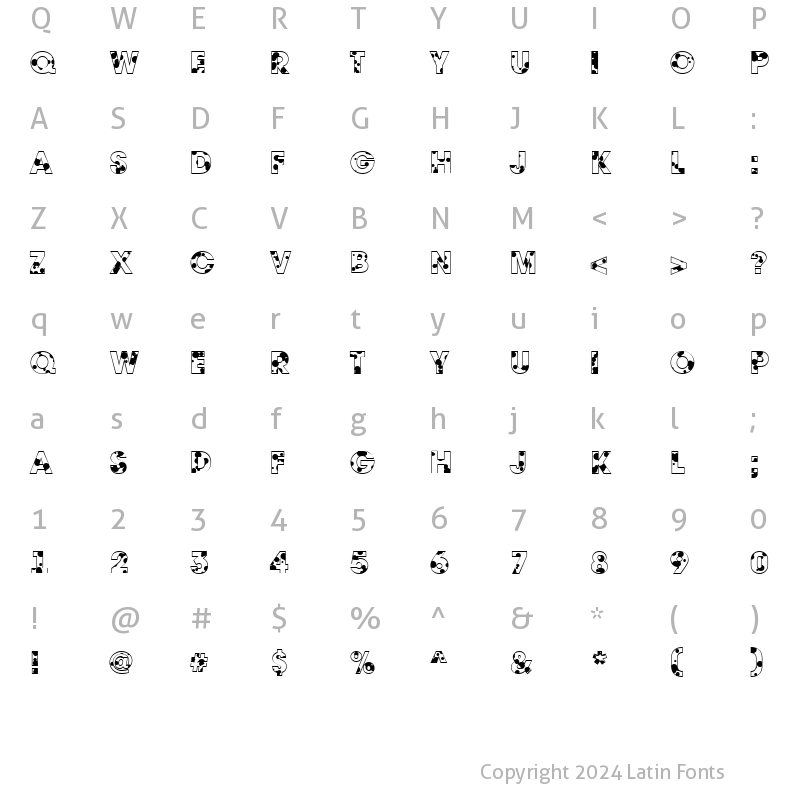 Character Map of a_AvanteDrp Regular