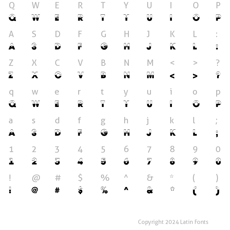 Character Map of a_AvanteTitulB&W Heavy