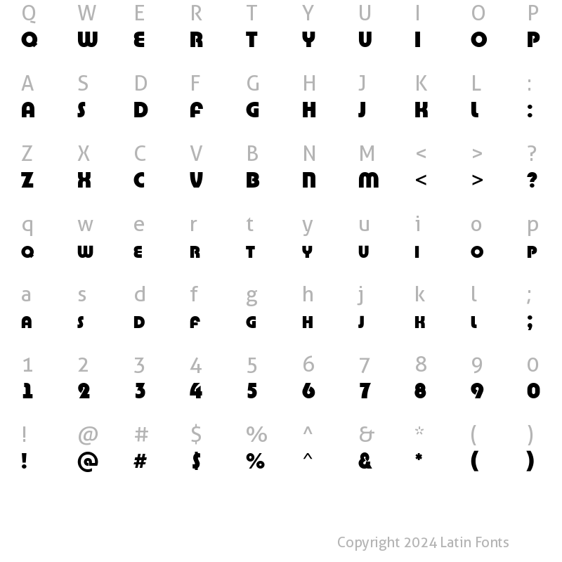 Character Map of a_BighausTitul ExtraBold