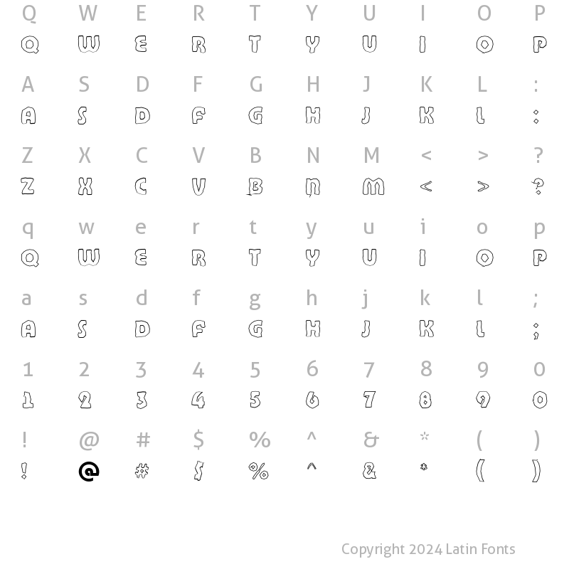 Character Map of a_BighausTitulBrkHll Regular