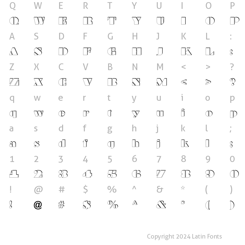 Character Map of a_BraggaOtlSh Regular