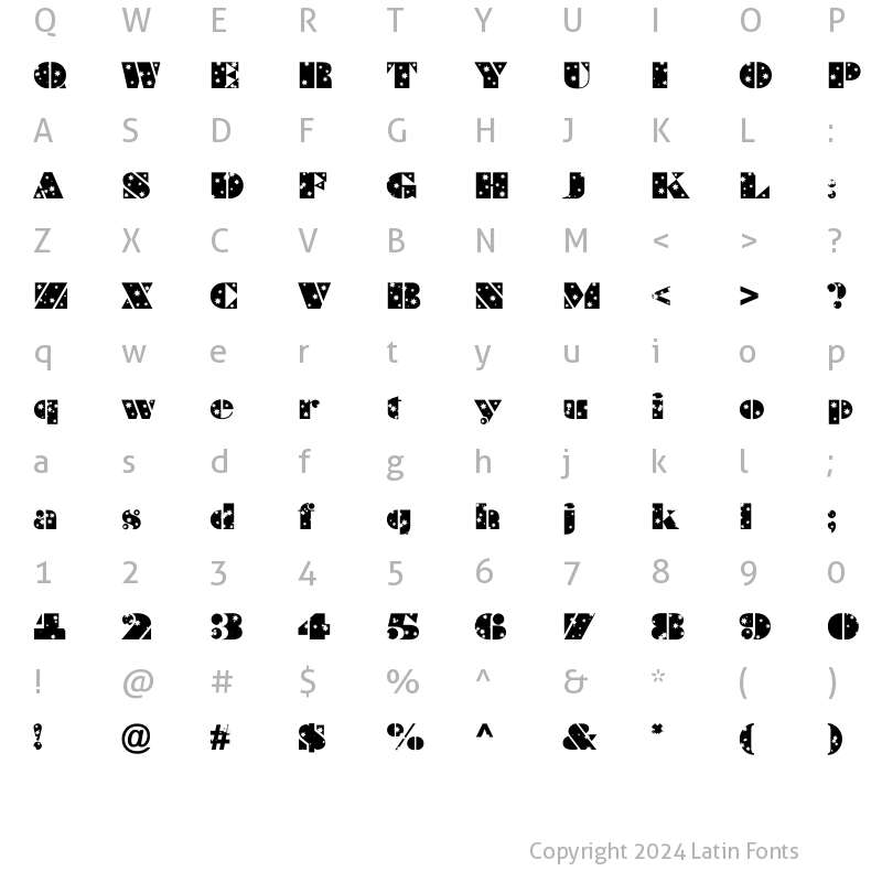 Character Map of a_BraggaStars Regular