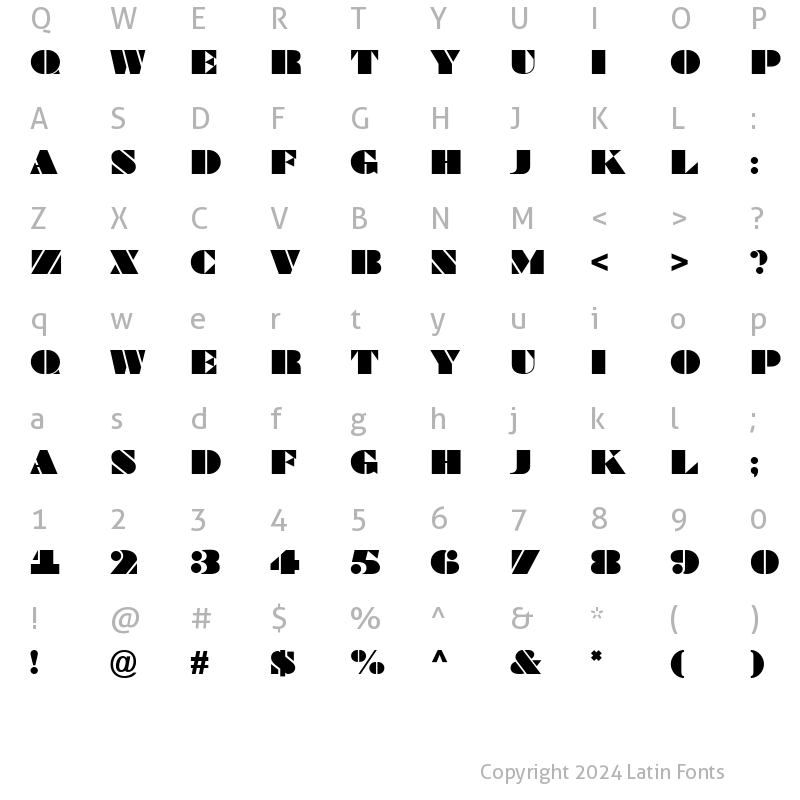 Character Map of a_BraggaTitul Regular