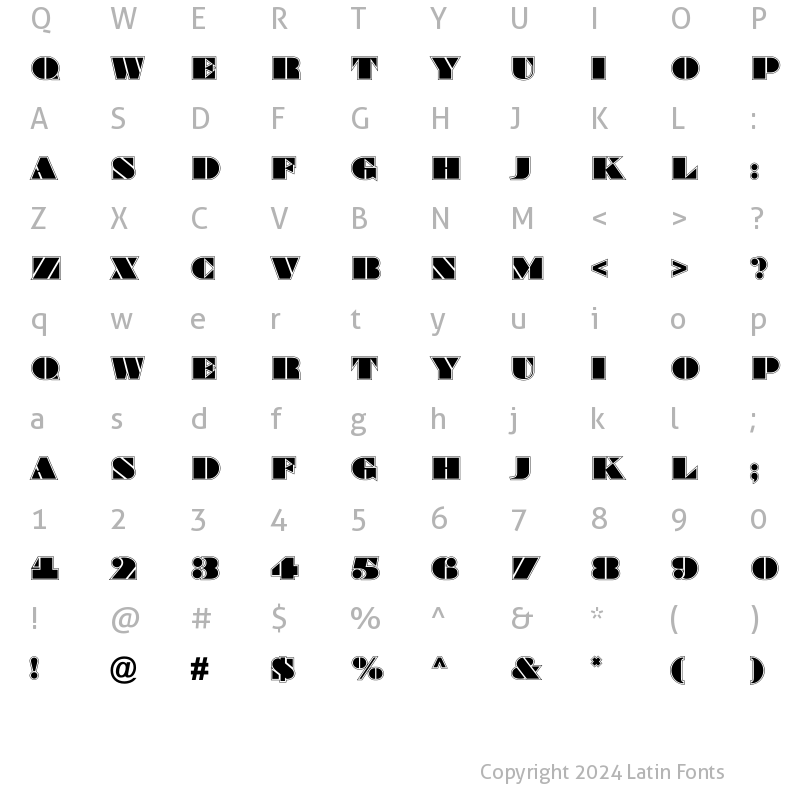 Character Map of a_BraggaTitulGr Regular