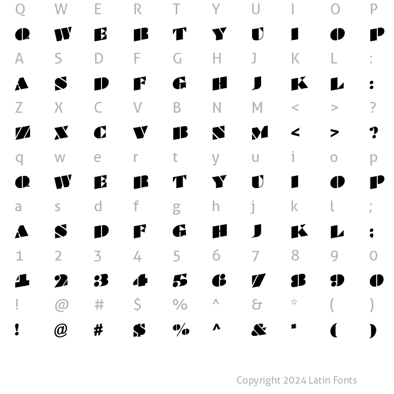 Character Map of a_BraggaTitulSpUp Regular