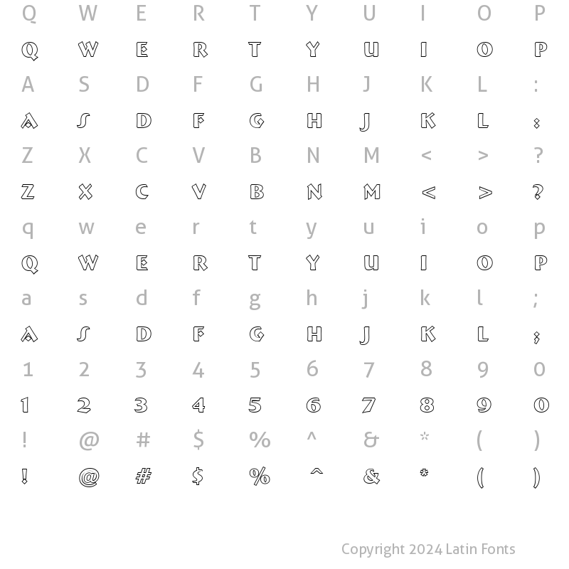 Character Map of a_BremenBldOtl Regular