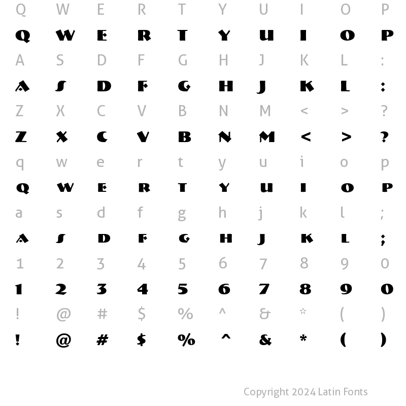 Character Map of a_BremenCaps Bold