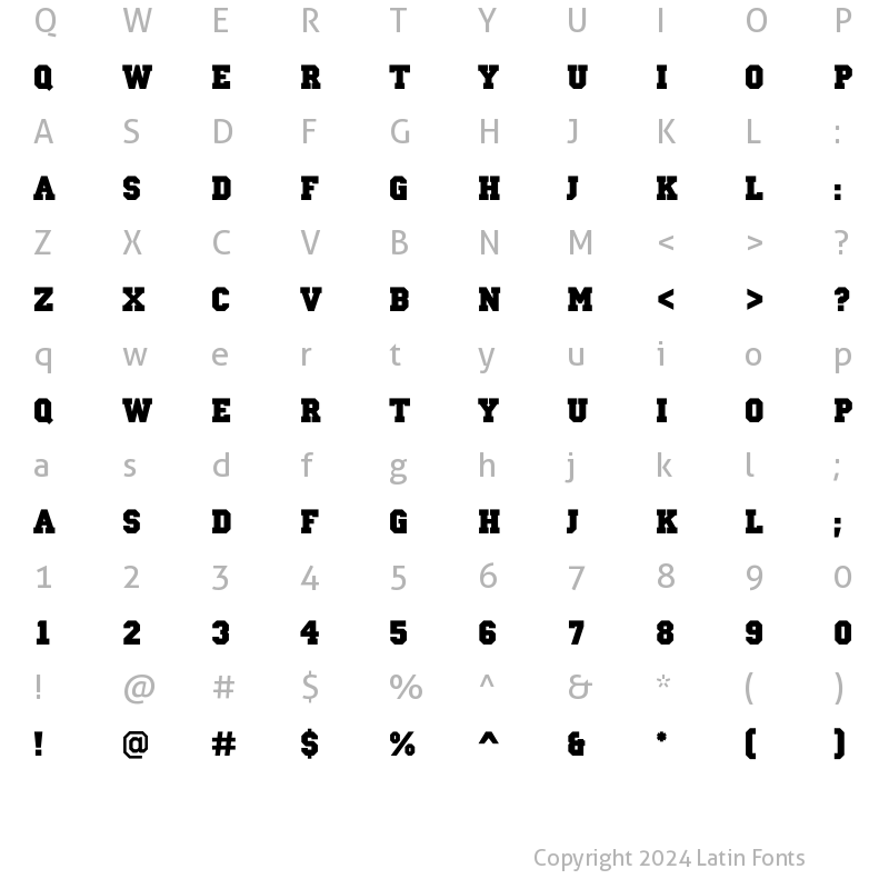 Character Map of a_Campus Bold