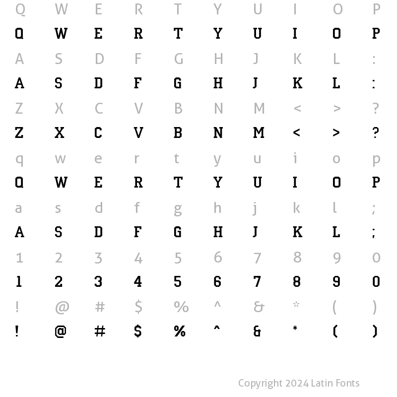 Character Map of a_Campus Regular