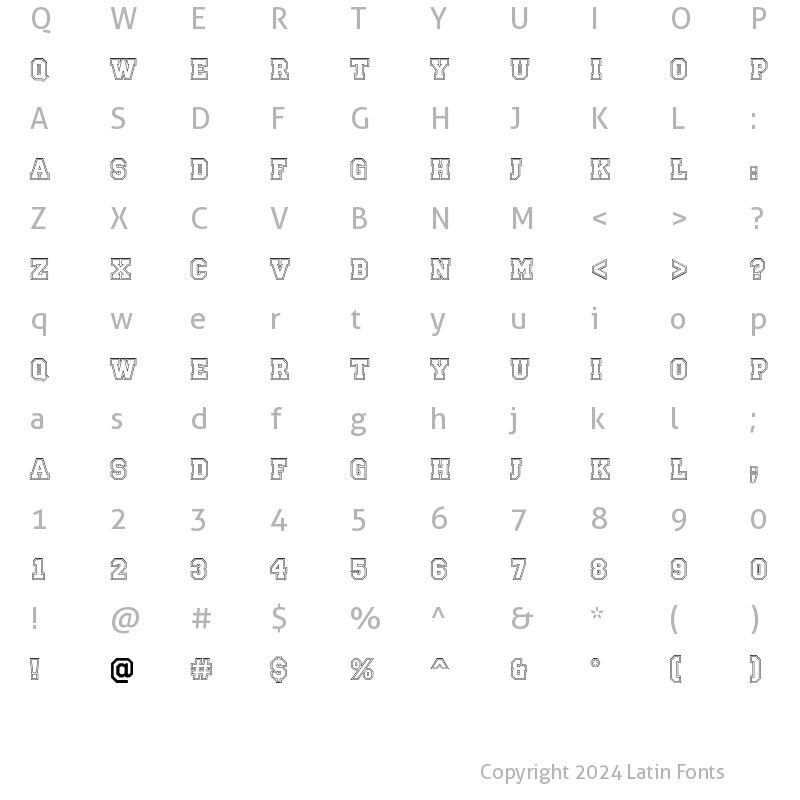 Character Map of a_Campus2Otl Bold