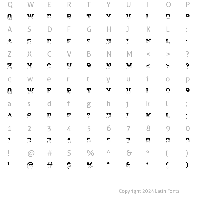 Character Map of a_CampusB&W Regular