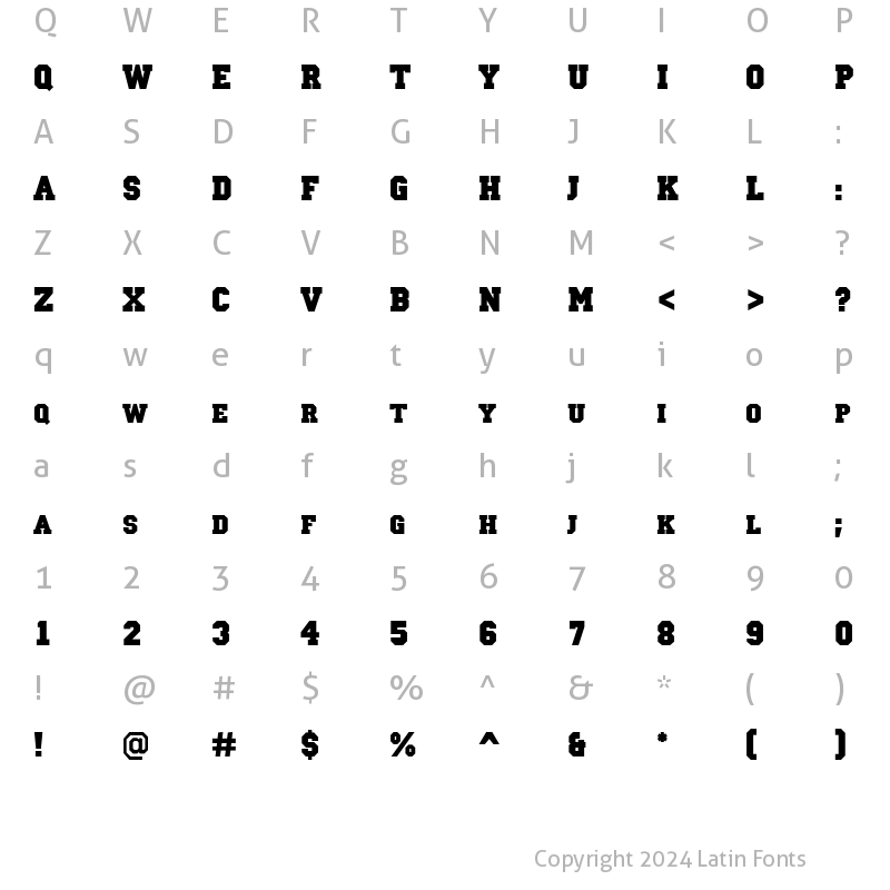 Character Map of a_CampusCaps Bold