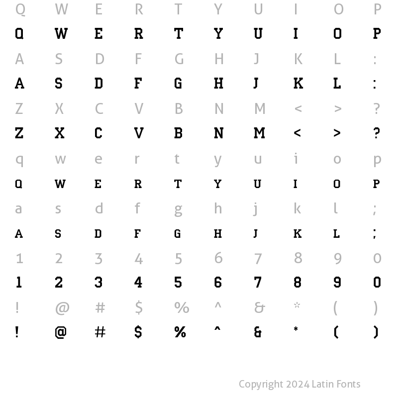 Character Map of a_CampusCaps Regular