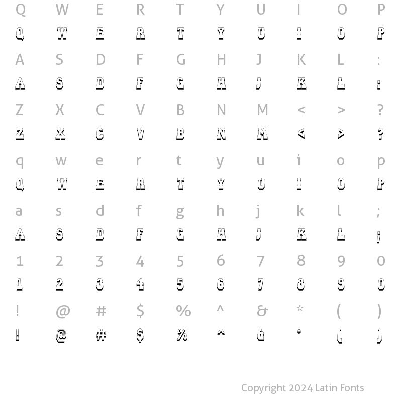 Character Map of a_CampusPrspDnSh Regular