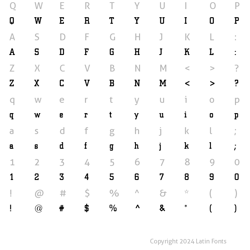 Character Map of a_CityNova Regular