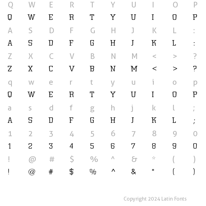 Character Map of a_CityNovaTitulRgLt Regular