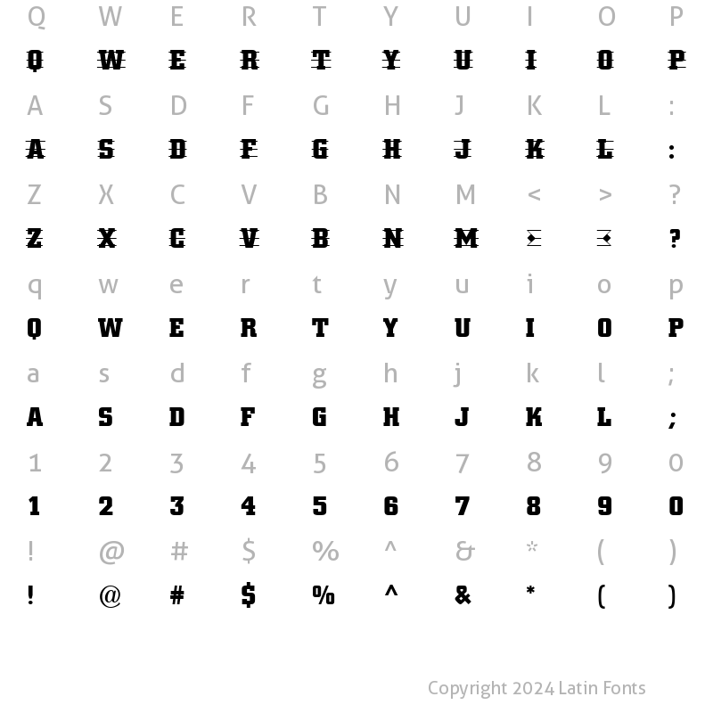 Character Map of a_CityNovaTtD3StrCmb Regular