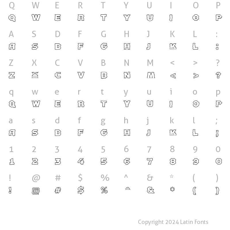 Character Map of a_ConceptoTitulBrOtl Regular