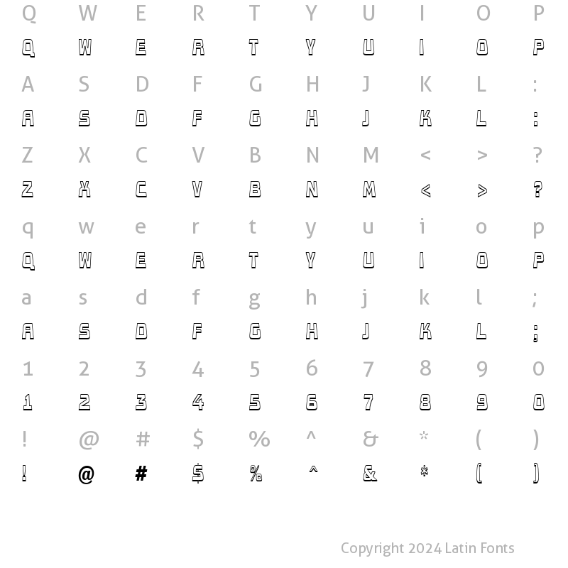 Character Map of a_ConceptoTitulLdBkSh Regular