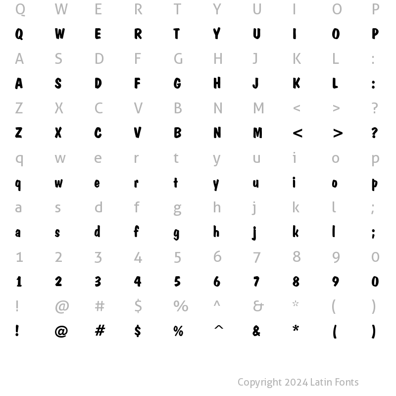 Character Map of a_DomIno Bold