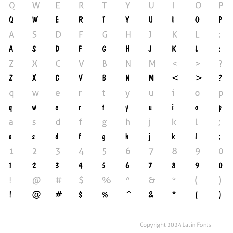 Character Map of a_DomIno Regular