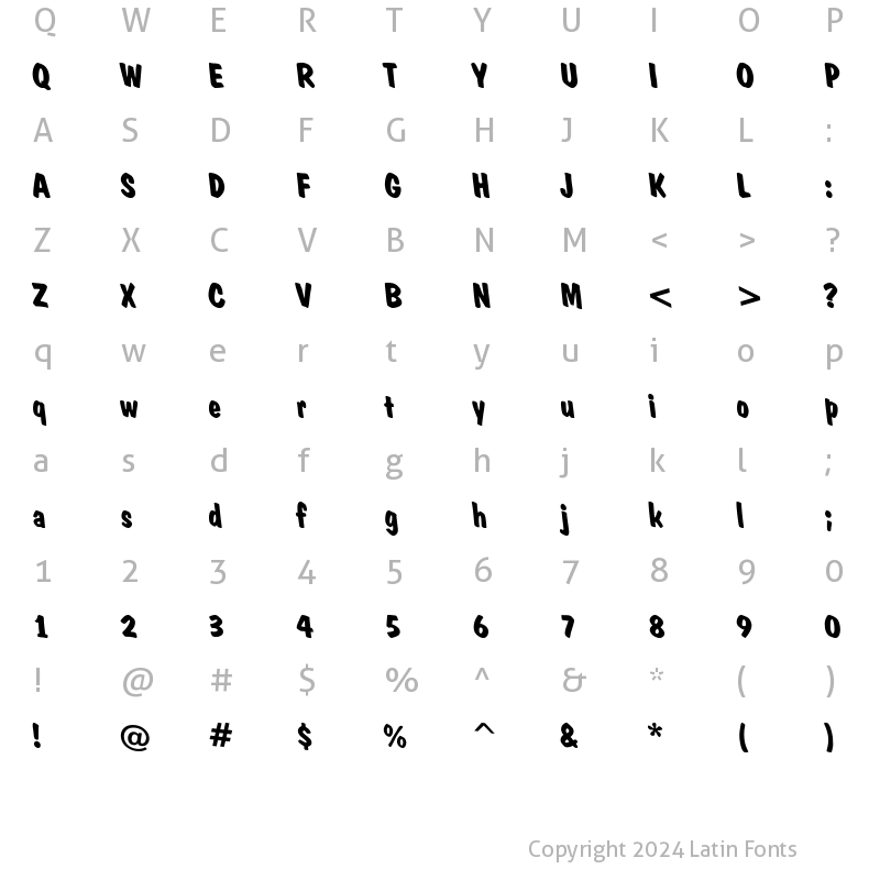 Character Map of a_DomInoRevObl Bold