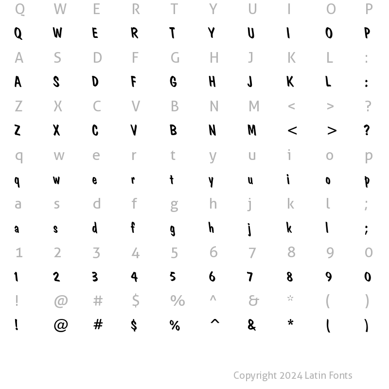 Character Map of a_DomInoRevObl Regular