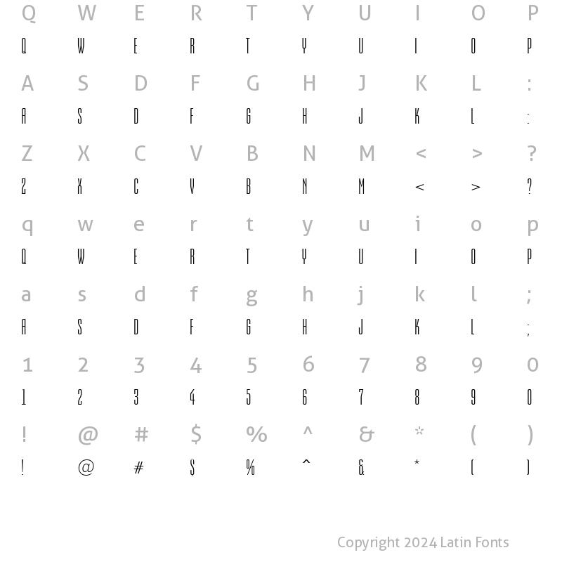 Character Map of a_Empirial Regular