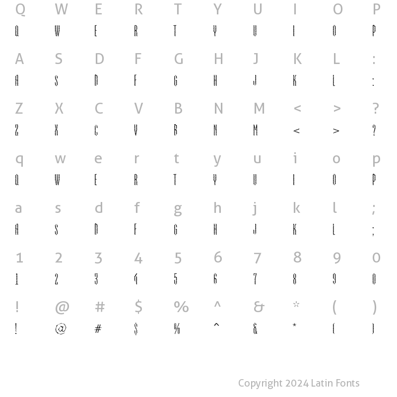 Character Map of a_EmpirialBrk Regular