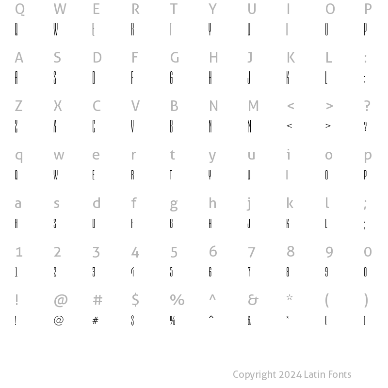 Character Map of a_EmpirialCpsTtr Regular