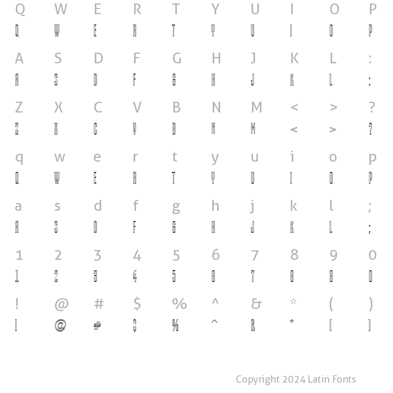 Character Map of a_EmpirialOtl Regular