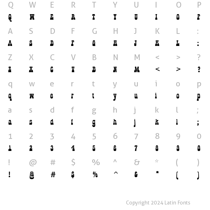 Character Map of a_GildiaLnBk Regular