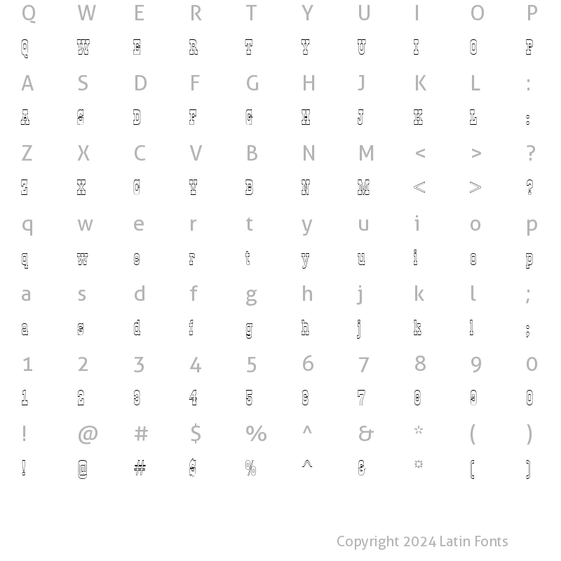 Character Map of a_GildiaOtl Regular