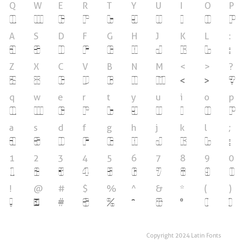 Character Map of a_Globus3D Regular