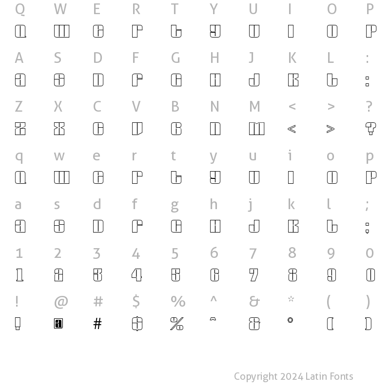 Character Map of a_GlobusOtl Regular