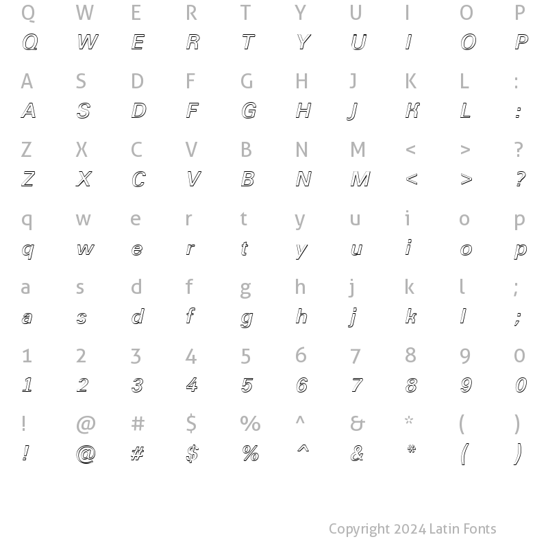 Character Map of a_GroticSh Bold