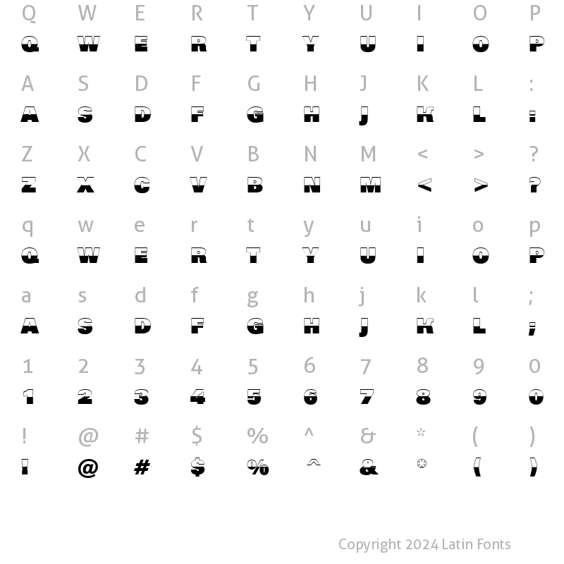 Character Map of a_GroticTitulB&WHv Regular