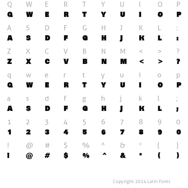 Character Map of a_GroticTitulGrHv Regular