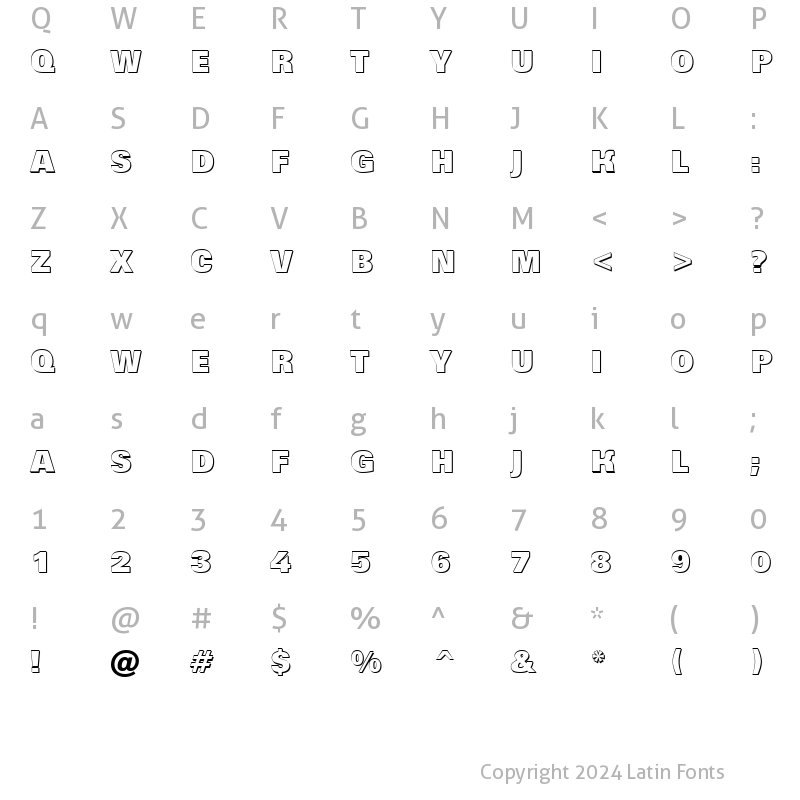 Character Map of a_GroticTitulShHv Regular