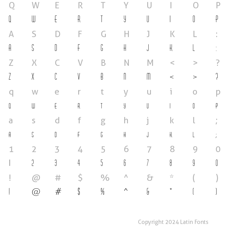 Character Map of a_HuxleyCaps Regular