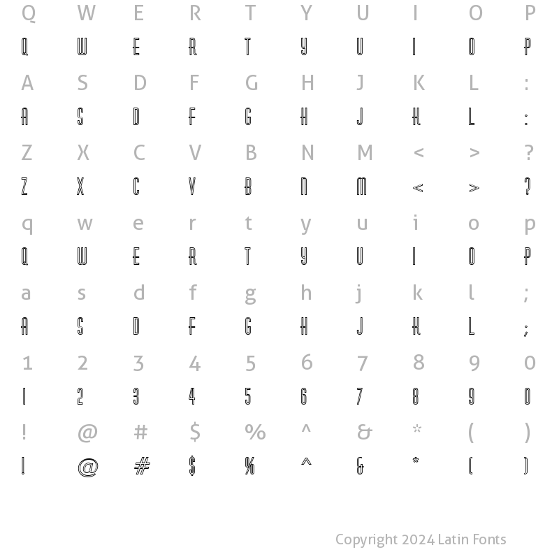 Character Map of a_HuxleyOtl Regular