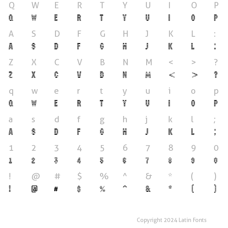 Character Map of a_MachinaNovaStDc Normal