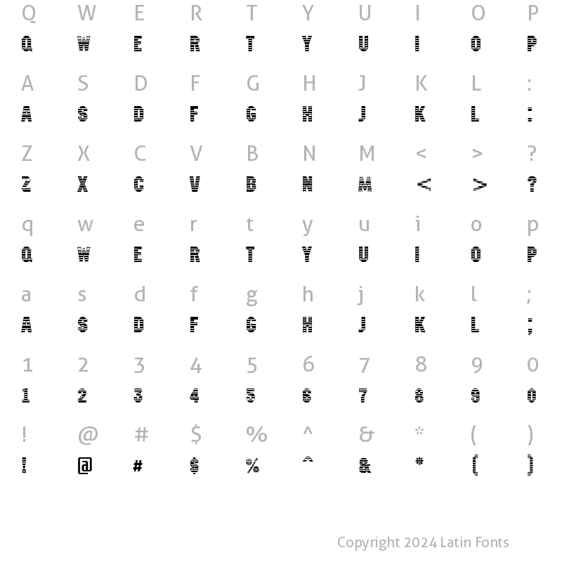 Character Map of a_MachinaNovaStrMini Normal